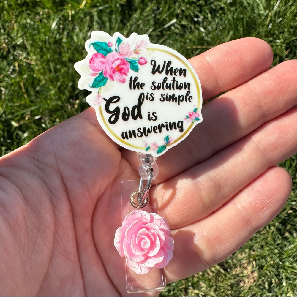 Bible Verse Christian Quote Nurse Retractable Badge Holder Christmas Gift